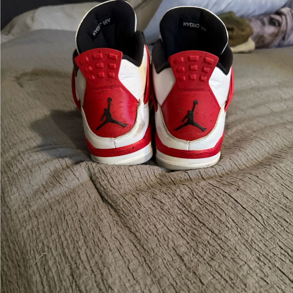Jordan Red and White Sneakers